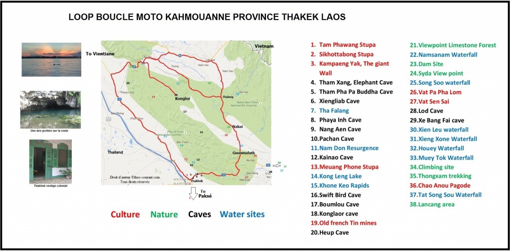 Map - Loop Motobike Laos