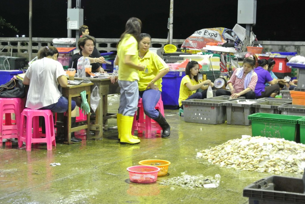 Le marché aux poissons de Bangkok