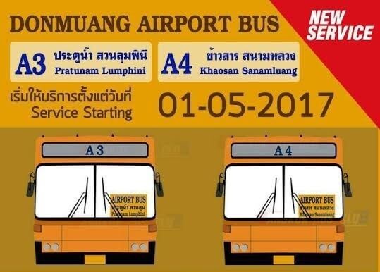 Les bus et les navettes de l’aéroport Don Mueang au centre-ville de Bangkok.