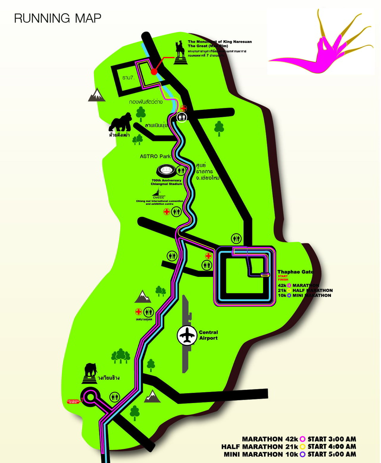 Chiang Mai Marathon Map 2024