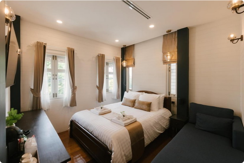 Colonial-style villa hotel in Prachuap Khiri Khan