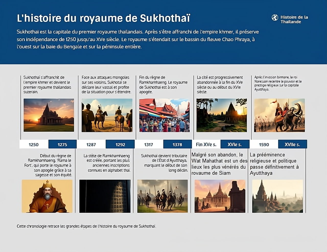 histoire et le patrimoine de Sukhothai