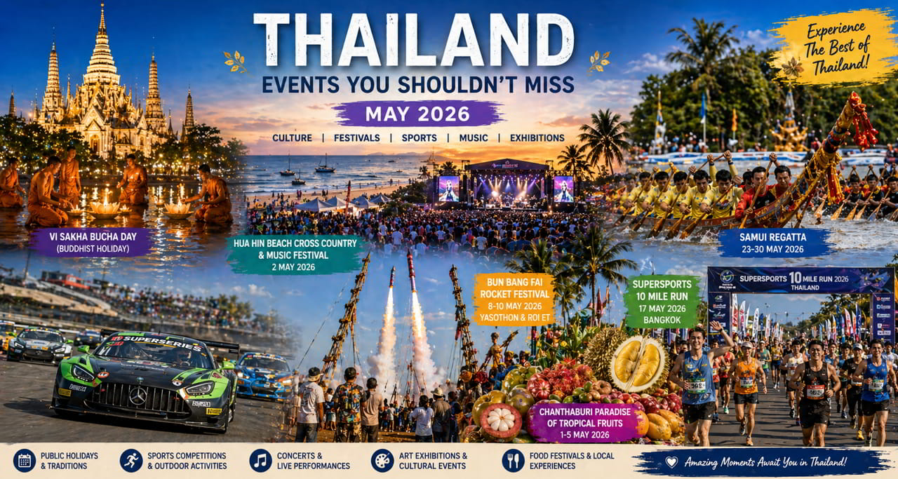 Thailand Festivals in May 2026 – Dates, Events & Travel Tips