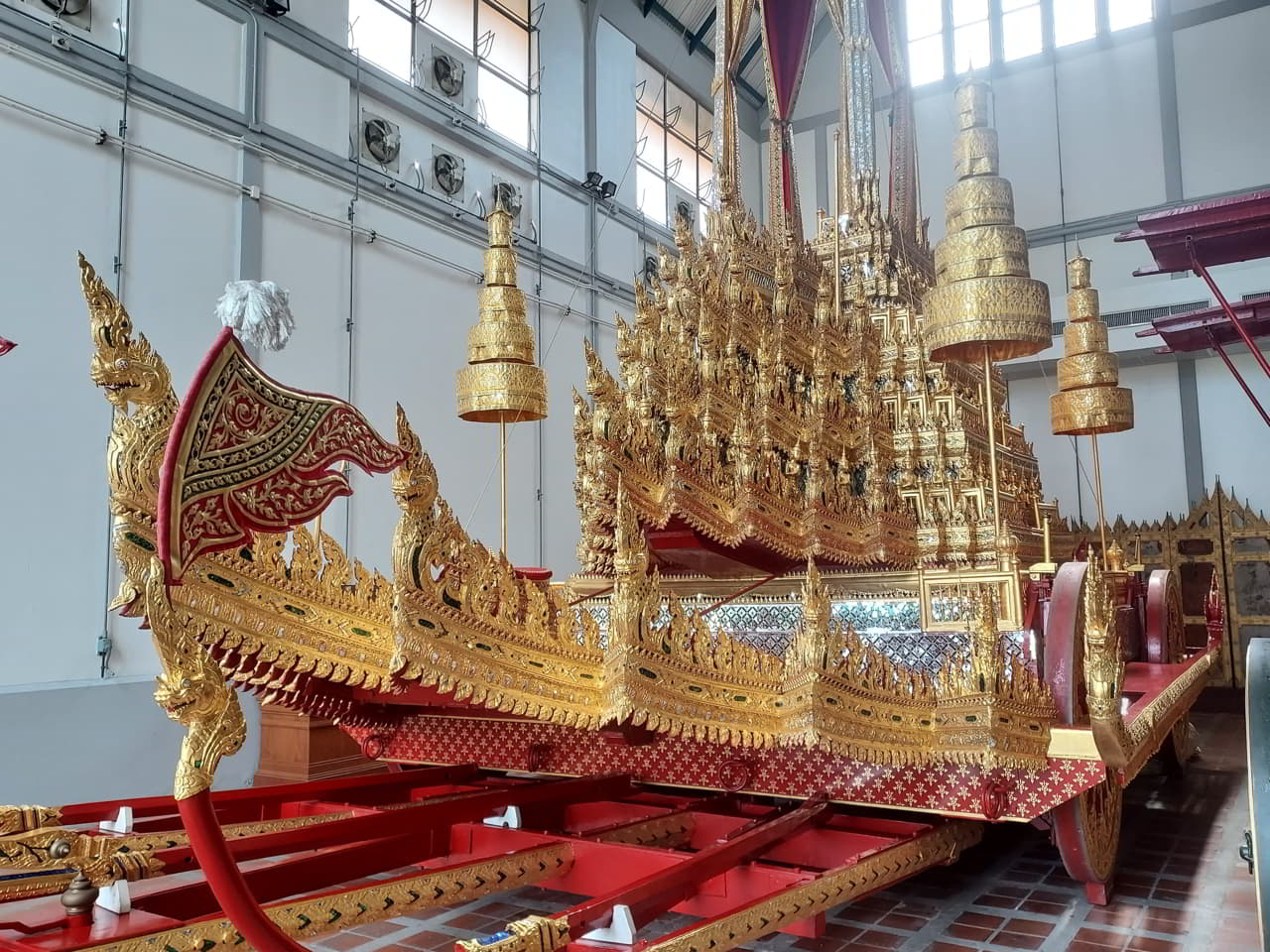 Phra Maha Phichai Ratcharot, one of the royal chariots restored for the procession