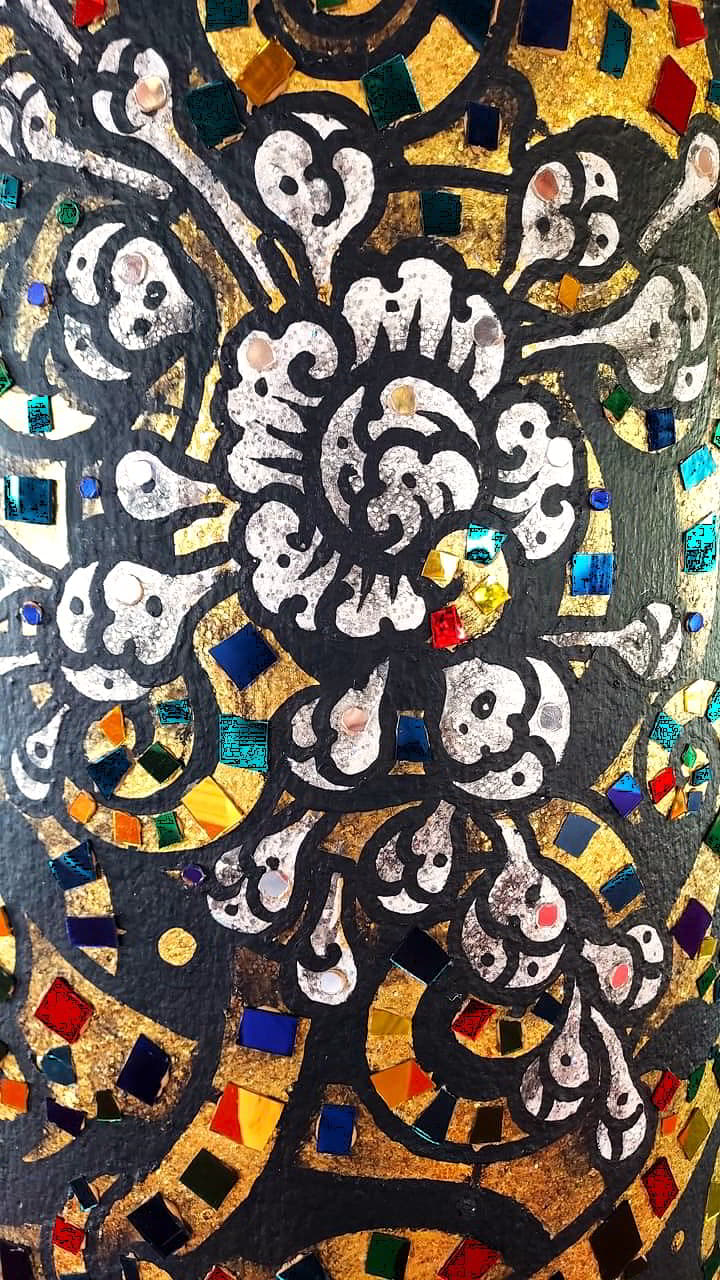 Colorful mosaic at Wat Phu Prao