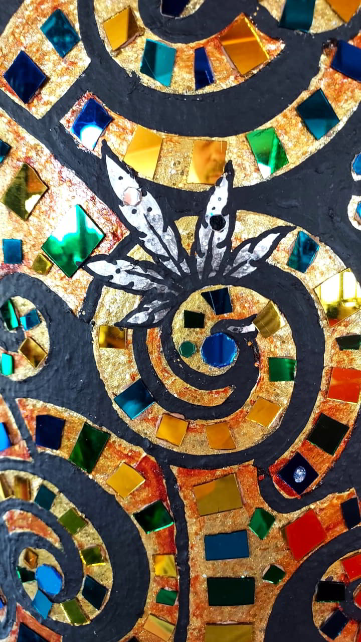 Detail of the Wat Sirindhorn Wararam mosaic