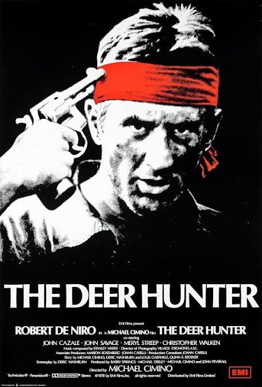 Affiche du film The deer hunter tourné en partie à Bangkok et dans le sud de la Thaïlande