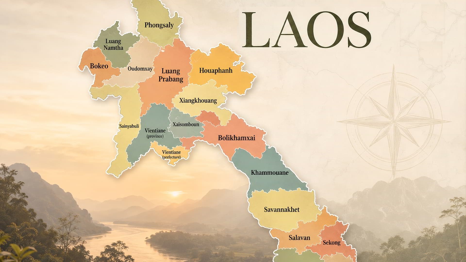 Régions du Laos : paysages, nature et territoires à explorer